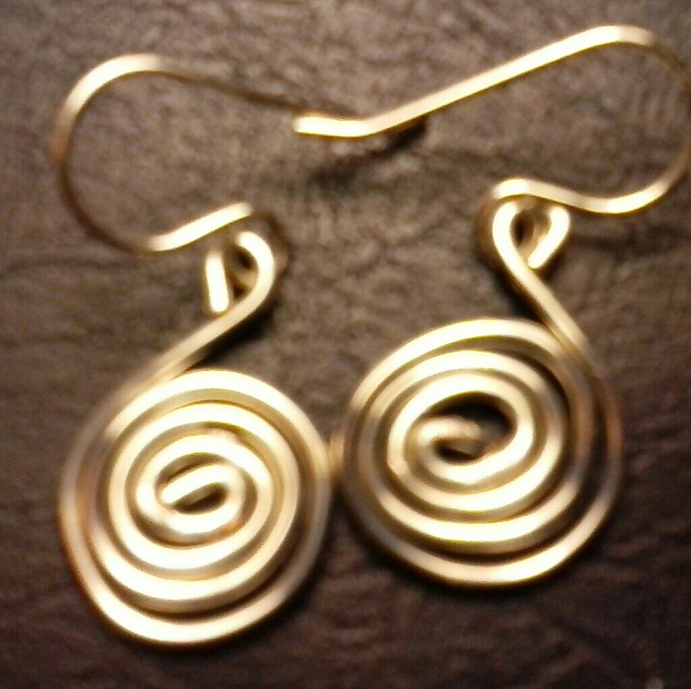 Earrings swirls dangles silver coated silver 16 g